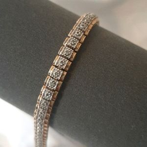 Vintage Gold Silver Diamond Bracelet
